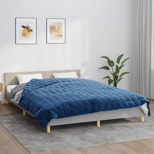 vidaXL Weighted Blanket Blue 200x225 cm 13 kg Fabric