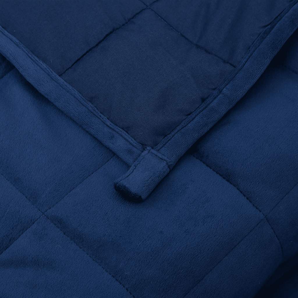 vidaXL Weighted Blanket Blue 220x235 cm King 11 kg Fabric