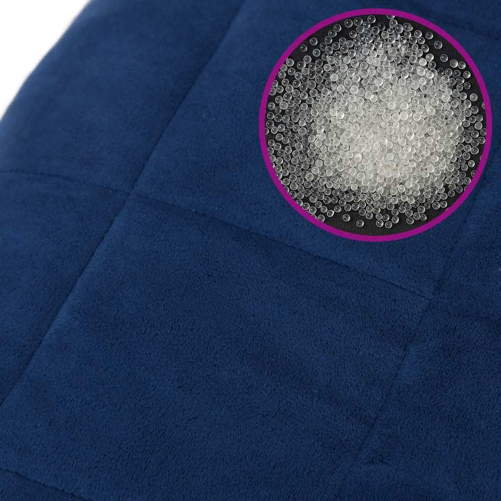 vidaXL Weighted Blanket Blue 220x235 cm King 11 kg Fabric