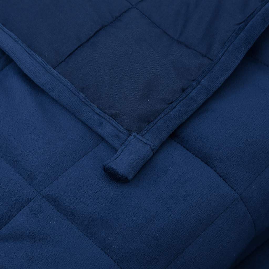 vidaXL Weighted Blanket Blue 220x235 cm King 15 kg Fabric