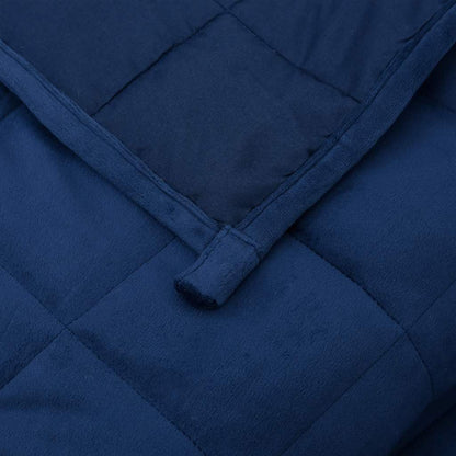 vidaXL Weighted Blanket Blue 220x235 cm King 15 kg Fabric