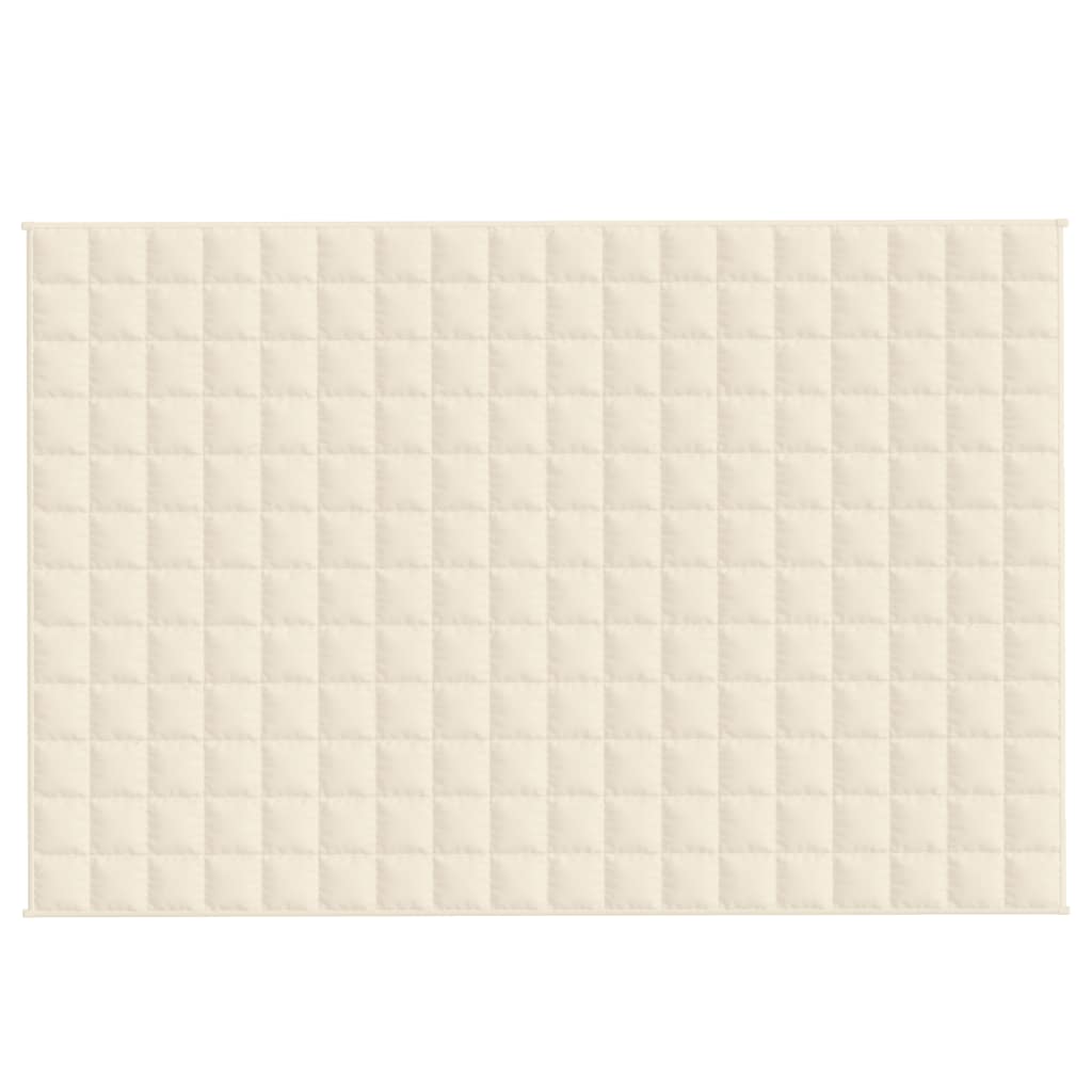vidaXL Weighted Blanket Light Cream 120x180 cm 5 kg Fabric