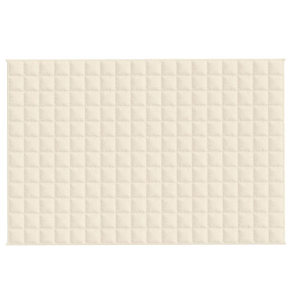 vidaXL Weighted Blanket Light Cream 120x180 cm 5 kg Fabric