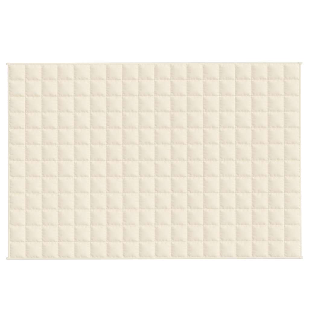 vidaXL Weighted Blanket Light Cream 120x180 cm 9 kg Fabric