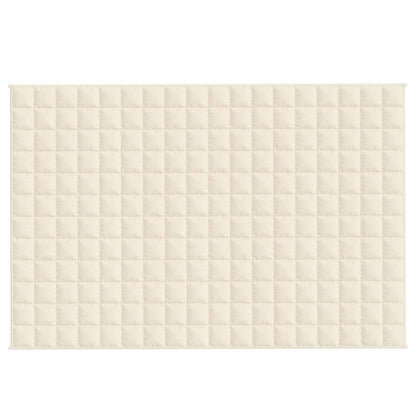vidaXL Weighted Blanket Light Cream 120x180 cm 9 kg Fabric