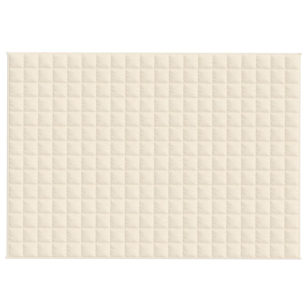 vidaXL Weighted Blanket Light Cream 138x200 cm Single 6 kg Fabric