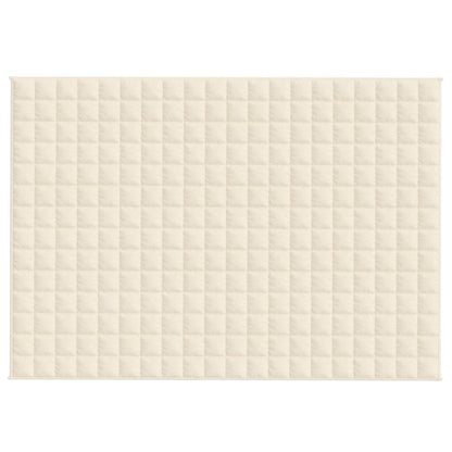 vidaXL Weighted Blanket Light Cream 138x200 cm Single 6 kg Fabric