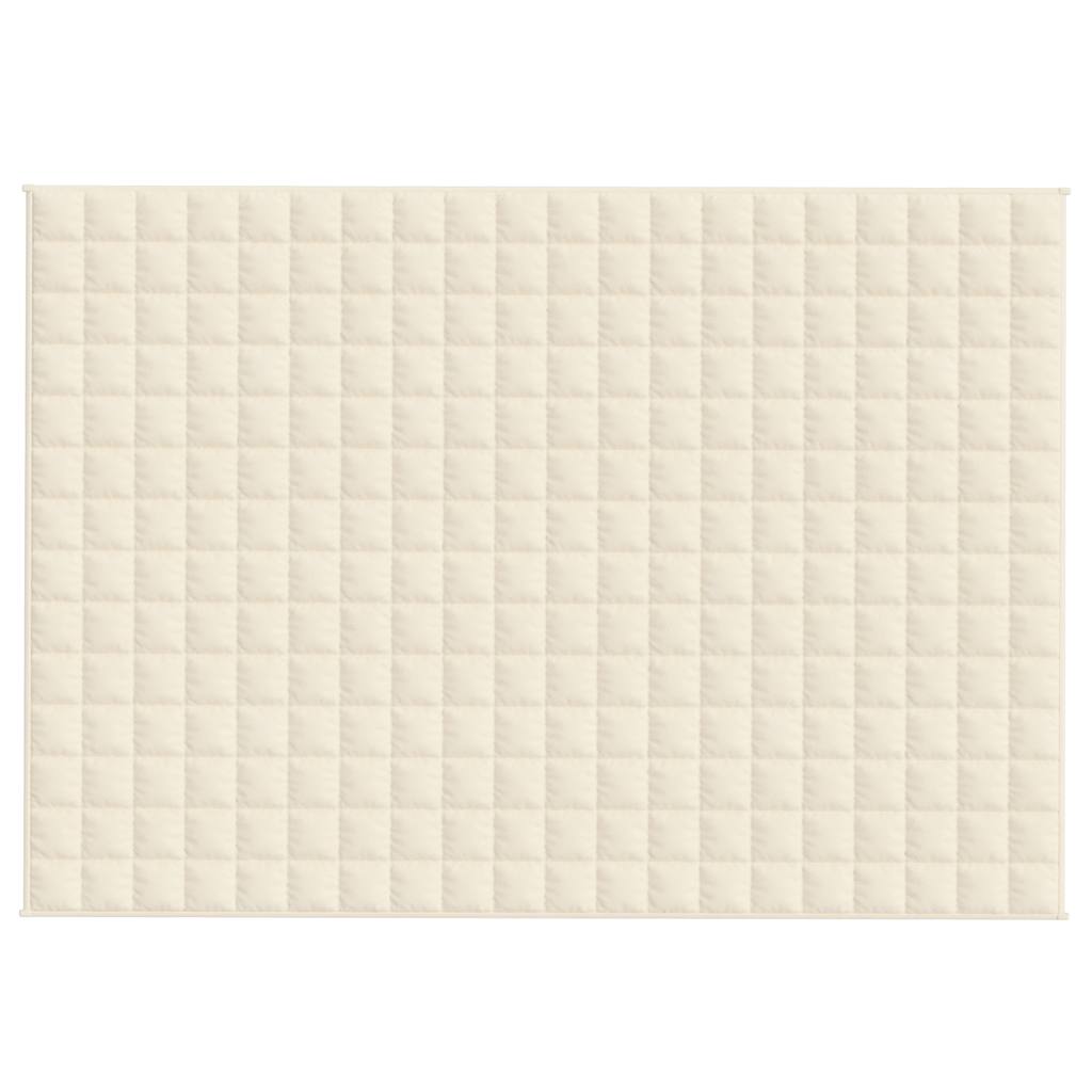 vidaXL Weighted Blanket Light Cream 138x200 cm Single 10 kg Fabric