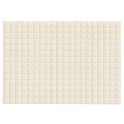 vidaXL Weighted Blanket Light Cream 138x200 cm Single 10 kg Fabric