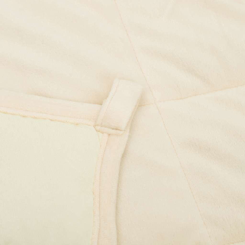 vidaXL Weighted Blanket Light Cream 138x200 cm Single 10 kg Fabric