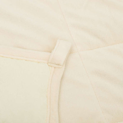 vidaXL Weighted Blanket Light Cream 138x200 cm Single 10 kg Fabric