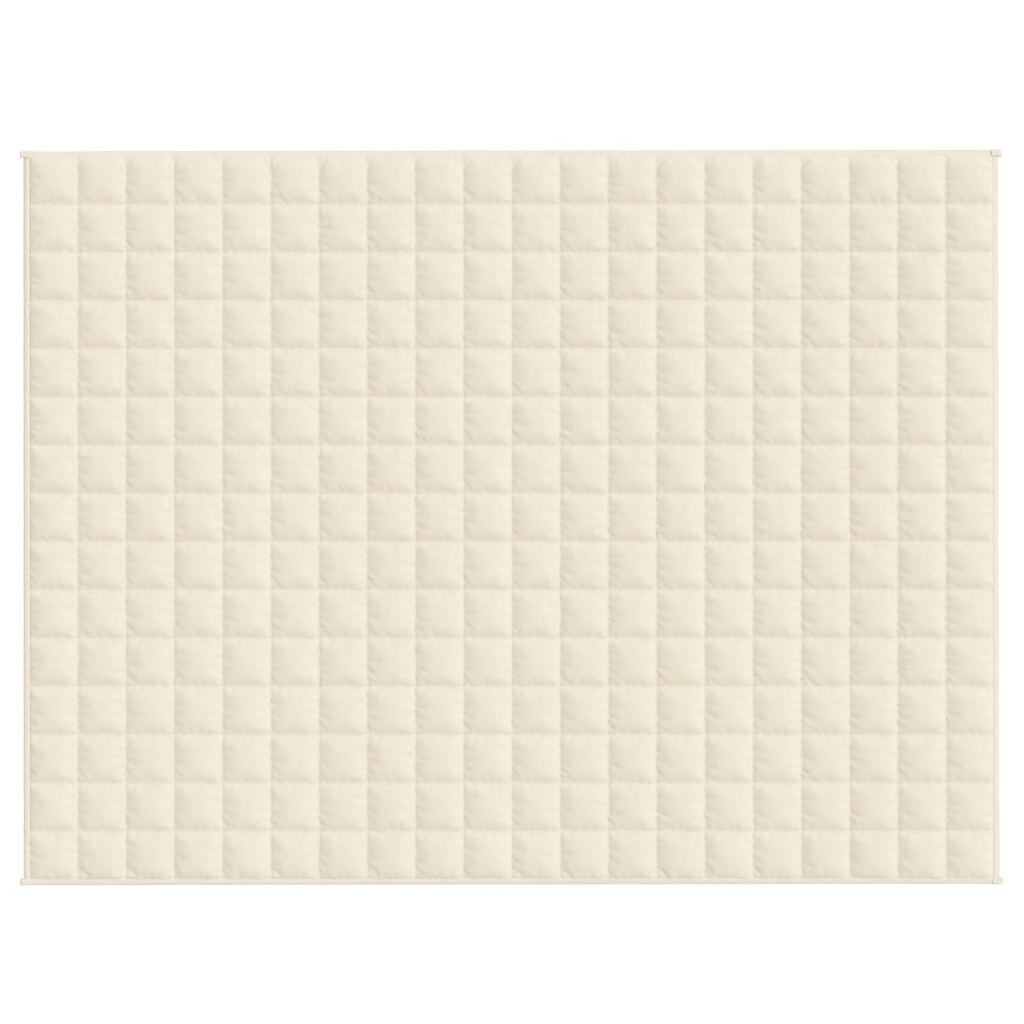 vidaXL Weighted Blanket Light Cream 150x200 cm 11 kg Fabric