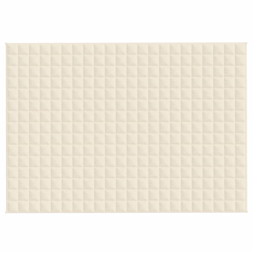vidaXL Weighted Blanket Light Cream 155x220 cm 11 kg Fabric