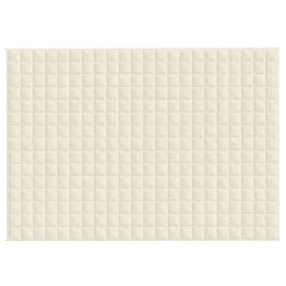 vidaXL Weighted Blanket Light Cream 155x220 cm 11 kg Fabric