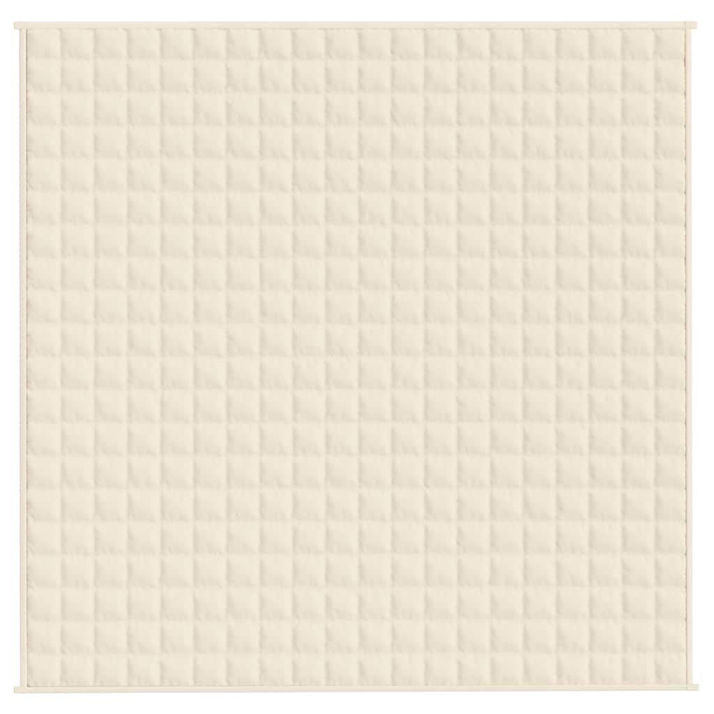 vidaXL Weighted Blanket Light Cream 200x200 cm 9 kg Fabric