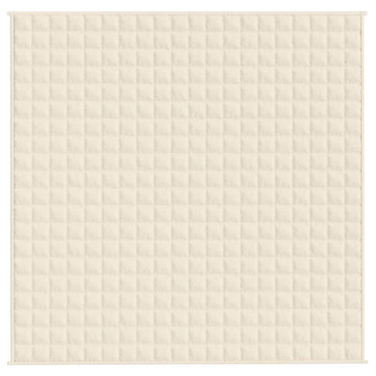 vidaXL Weighted Blanket Light Cream 200x200 cm 9 kg Fabric
