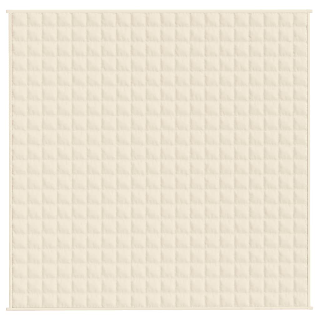 vidaXL Weighted Blanket Light Cream 200x200 cm 13 kg Fabric