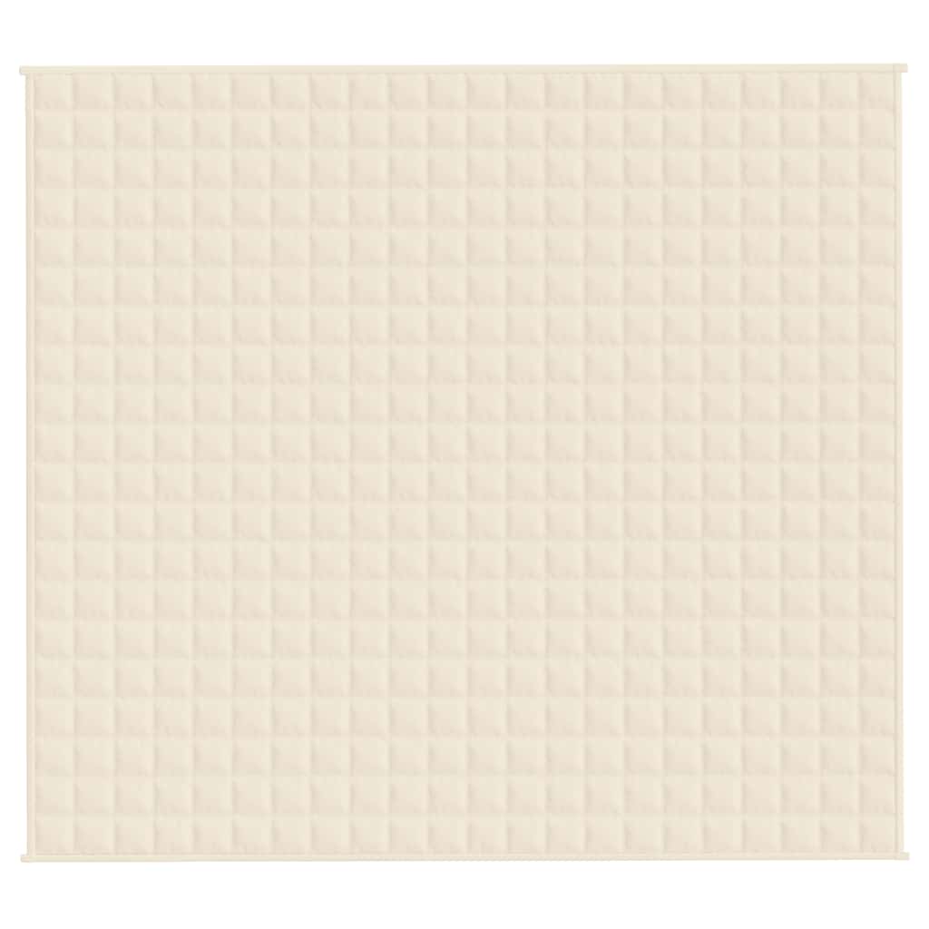 vidaXL Weighted Blanket Light Cream 200x225 cm 9 kg Fabric