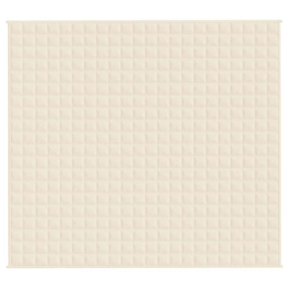 vidaXL Weighted Blanket Light Cream 200x225 cm 9 kg Fabric