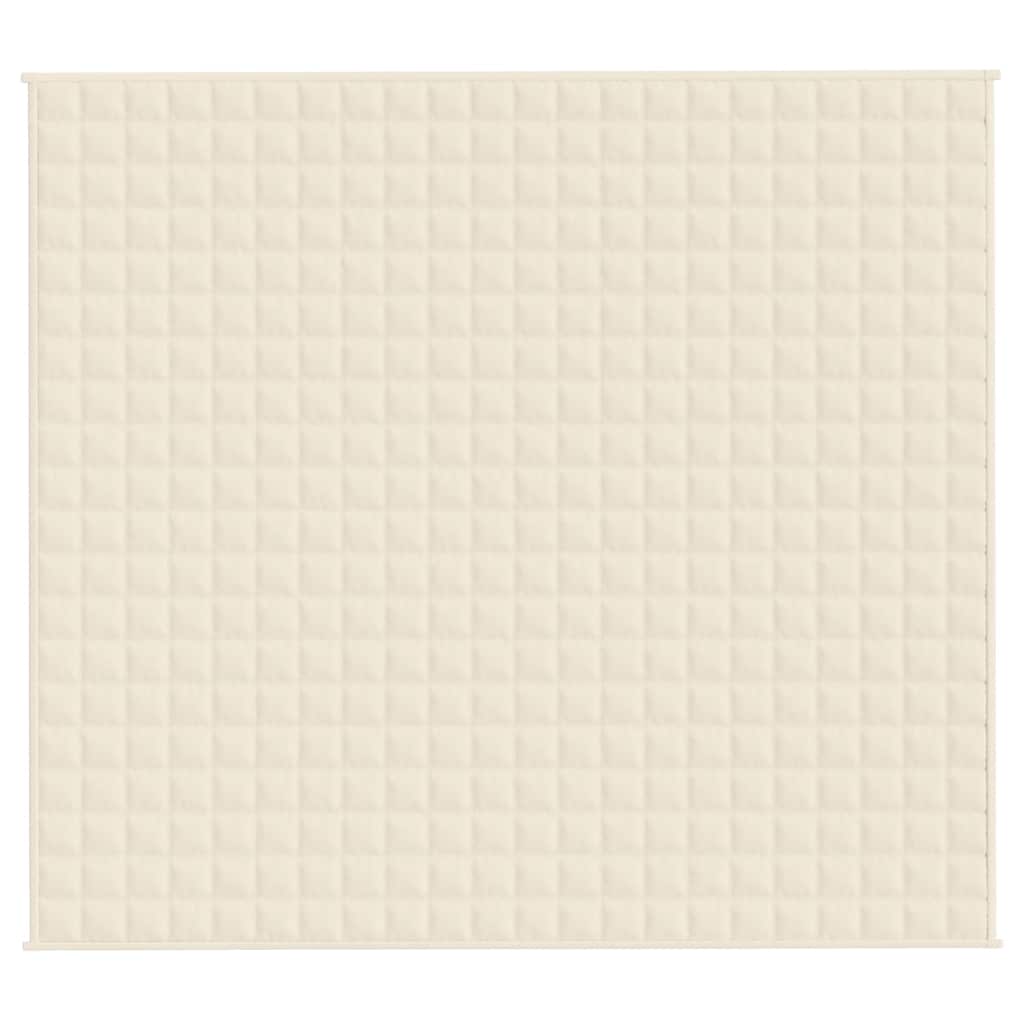 vidaXL Weighted Blanket Light Cream 200x225 cm 13 kg Fabric