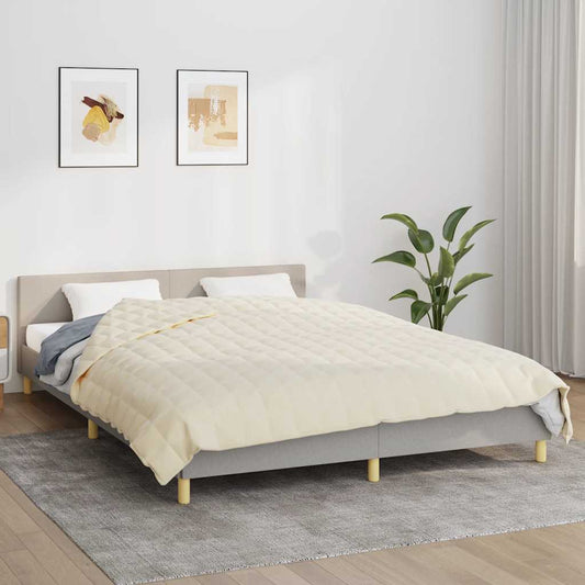 vidaXL Weighted Blanket Light Cream 200x225 cm 13 kg Fabric