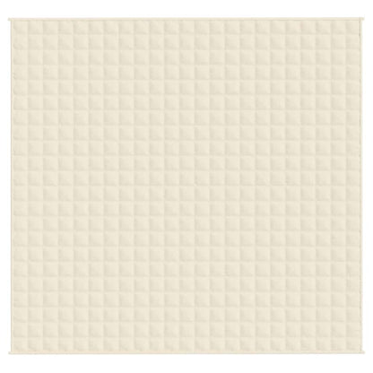 vidaXL Weighted Blanket Light Cream 220x235 cm King 11 kg Fabric