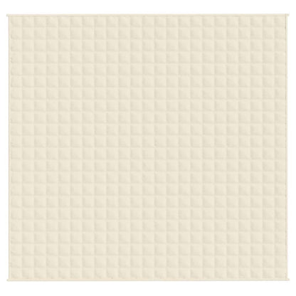 vidaXL Weighted Blanket Light Cream 220x235 cm King 15 kg Fabric