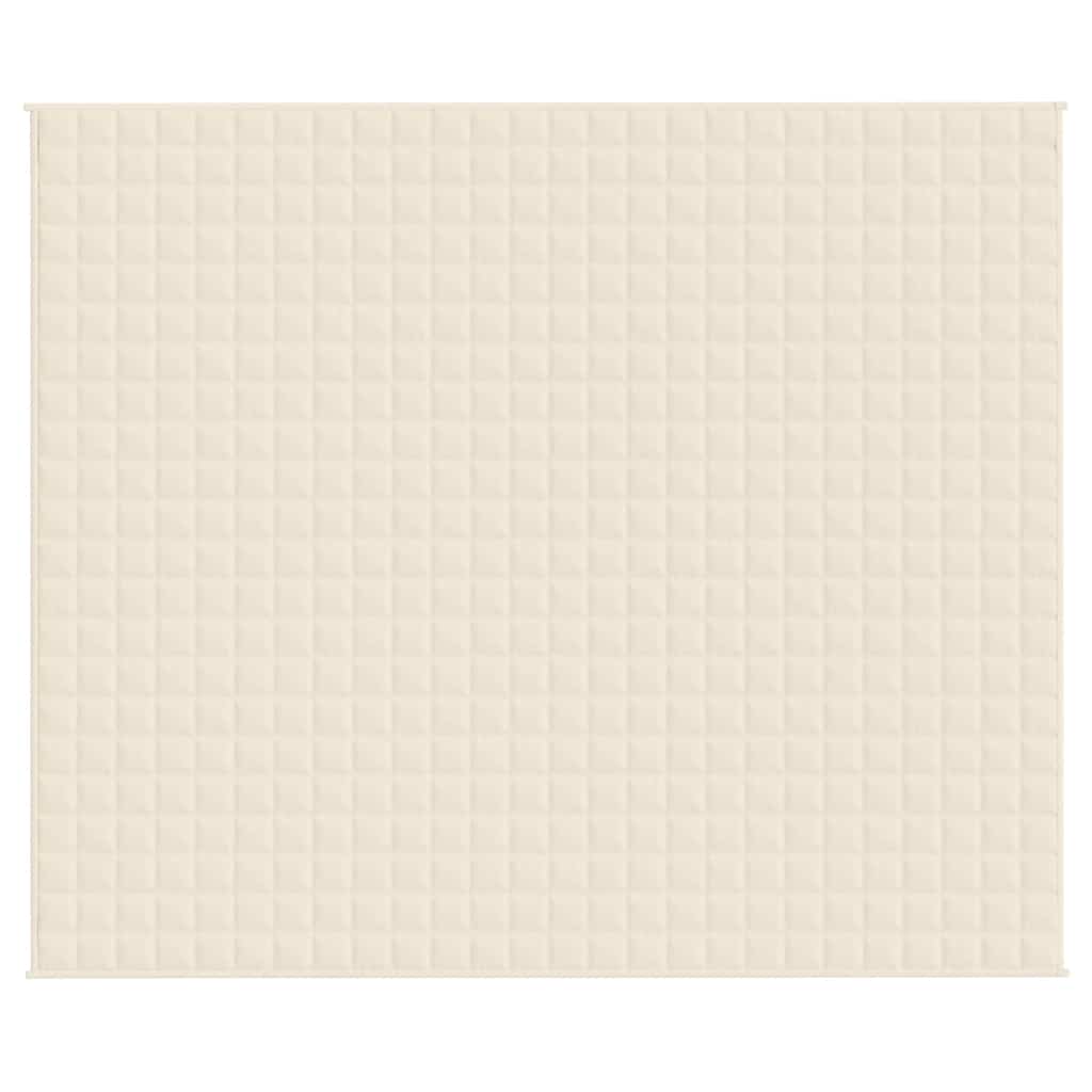 vidaXL Weighted Blanket Light Cream 220x260 cm 11 kg Fabric