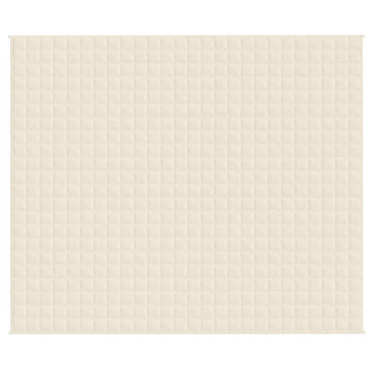 vidaXL Weighted Blanket Light Cream 220x260 cm 11 kg Fabric