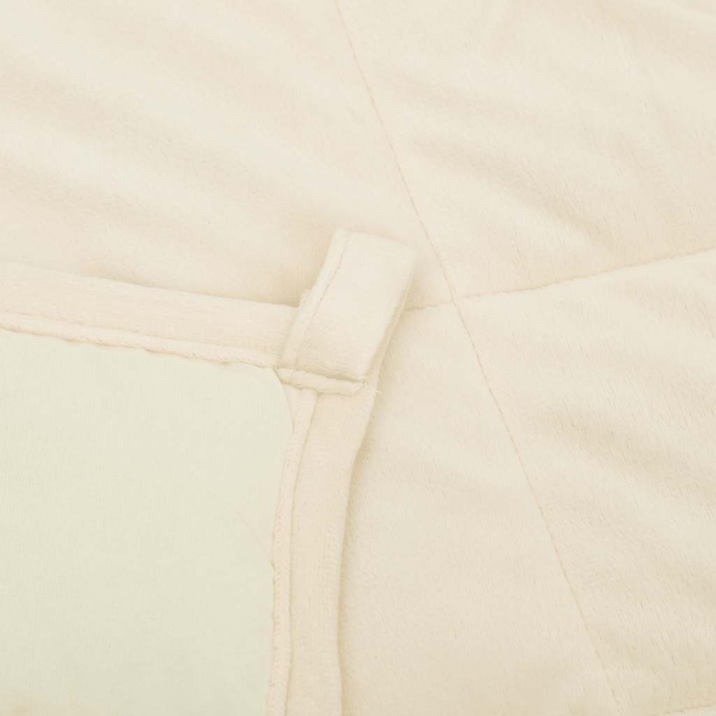 vidaXL Weighted Blanket Light Cream 220x260 cm 11 kg Fabric