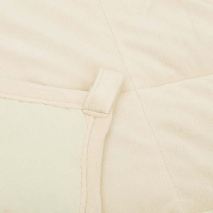 vidaXL Weighted Blanket Light Cream 220x260 cm 11 kg Fabric