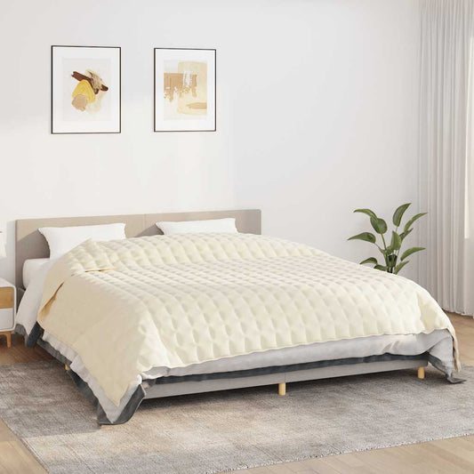 vidaXL Weighted Blanket Light Cream 220x260 cm 11 kg Fabric