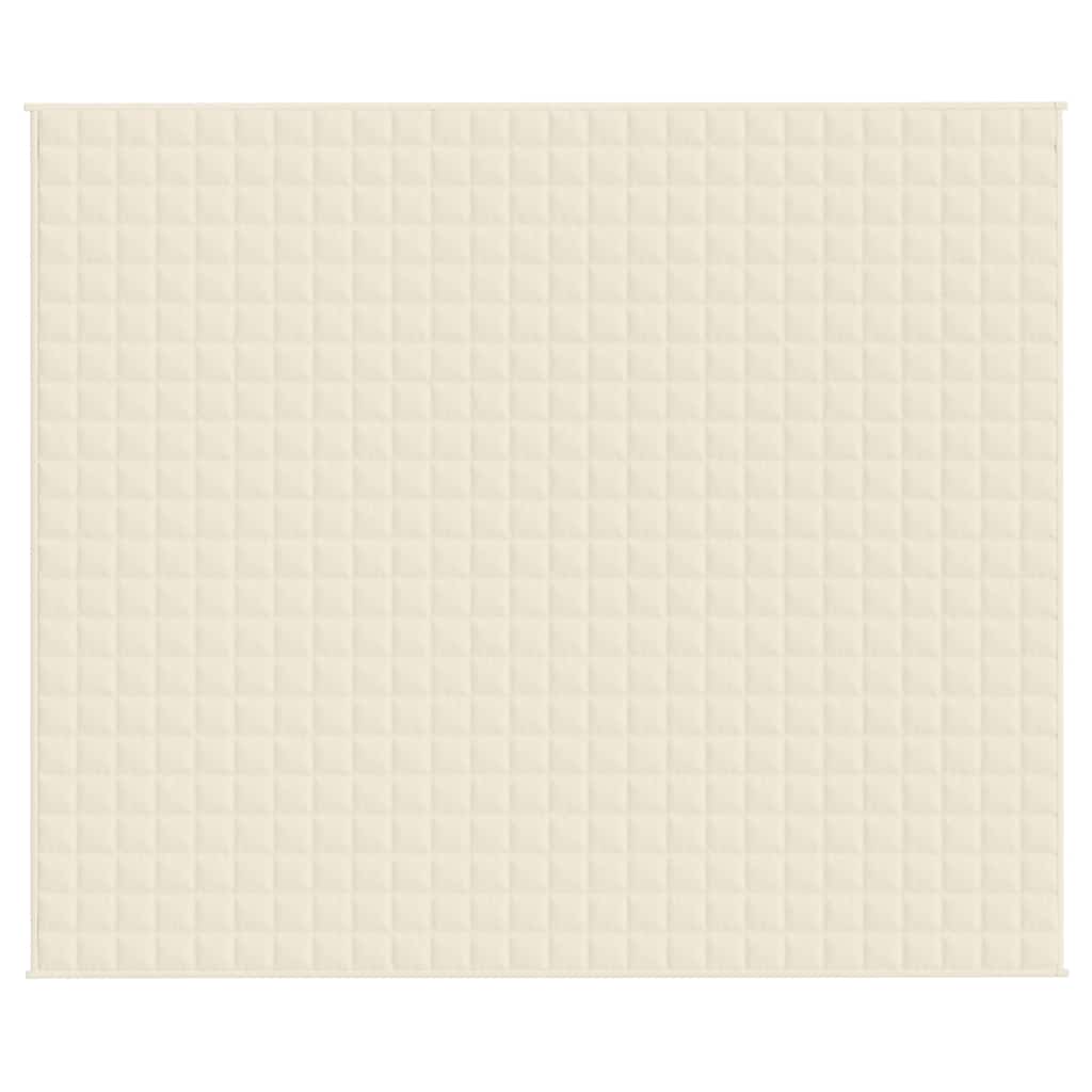 vidaXL Weighted Blanket Light Cream 220x260 cm 15 kg Fabric