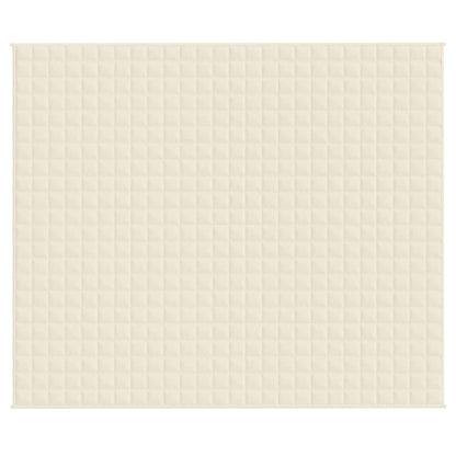 vidaXL Weighted Blanket Light Cream 220x260 cm 15 kg Fabric