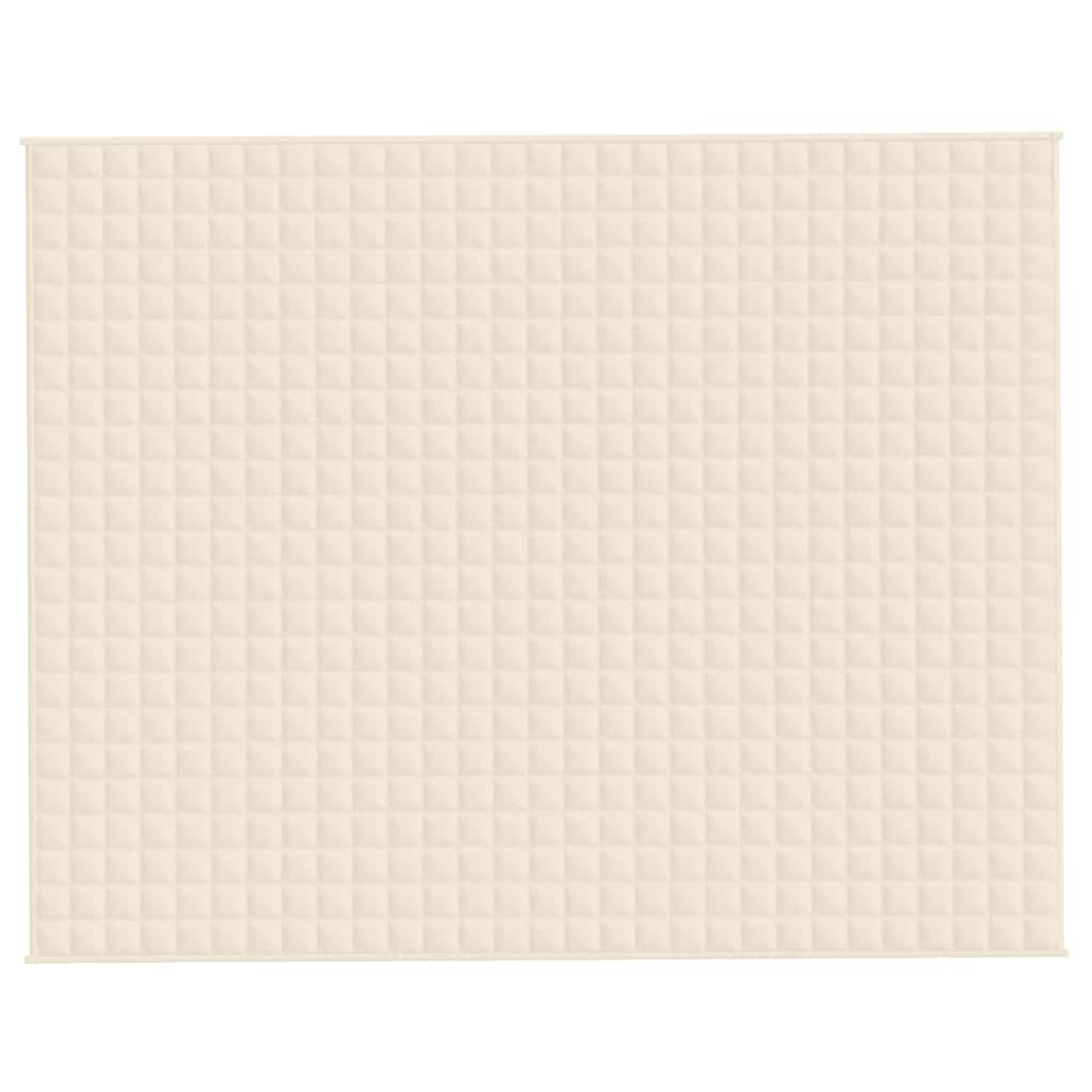 vidaXL Weighted Blanket Light Cream 235x290 cm 11 kg Fabric