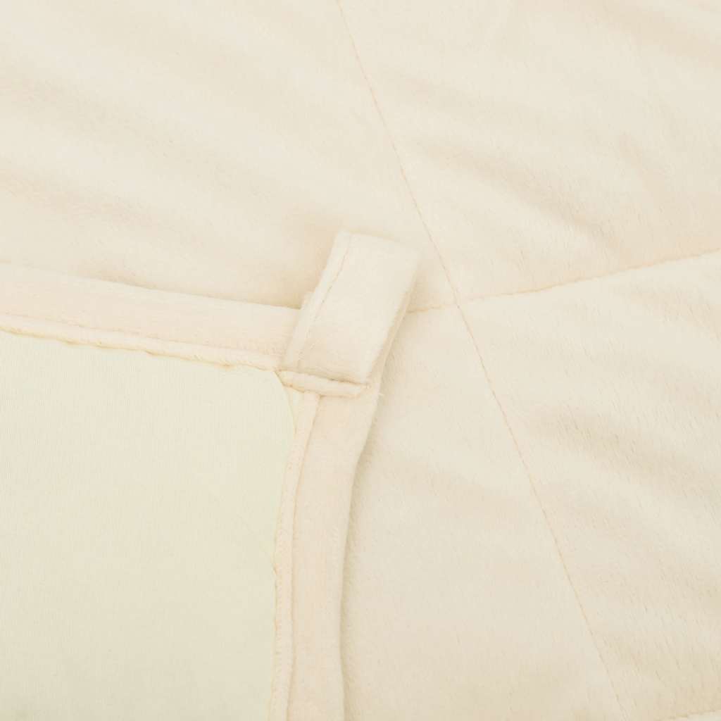 vidaXL Weighted Blanket Light Cream 235x290 cm 11 kg Fabric