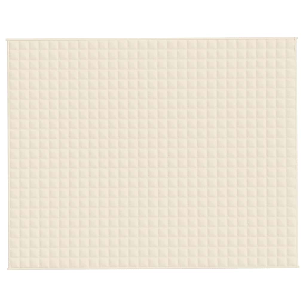 vidaXL Weighted Blanket Light Cream 235x290 cm 15 kg Fabric