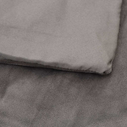 vidaXL Weighted Blanket With Cover | Grey | Cotton, Glass beads, Polyester