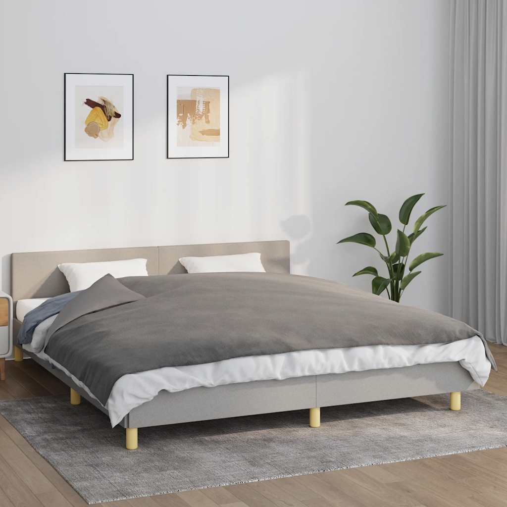 vidaXL Weighted Blanket With Cover | Grey | 100% cotton | 155 x 220 cm