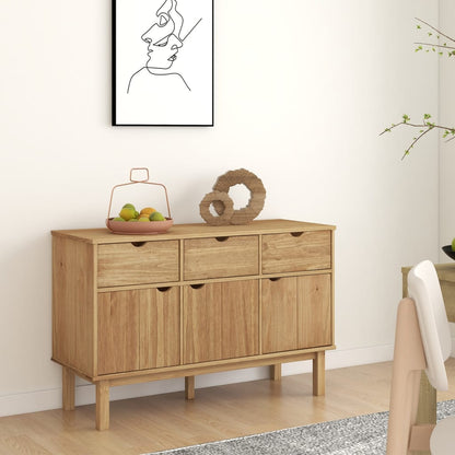 vidaXL Sideboard "OTTA" 114x43x73,5 cm Solid Wood Pine
