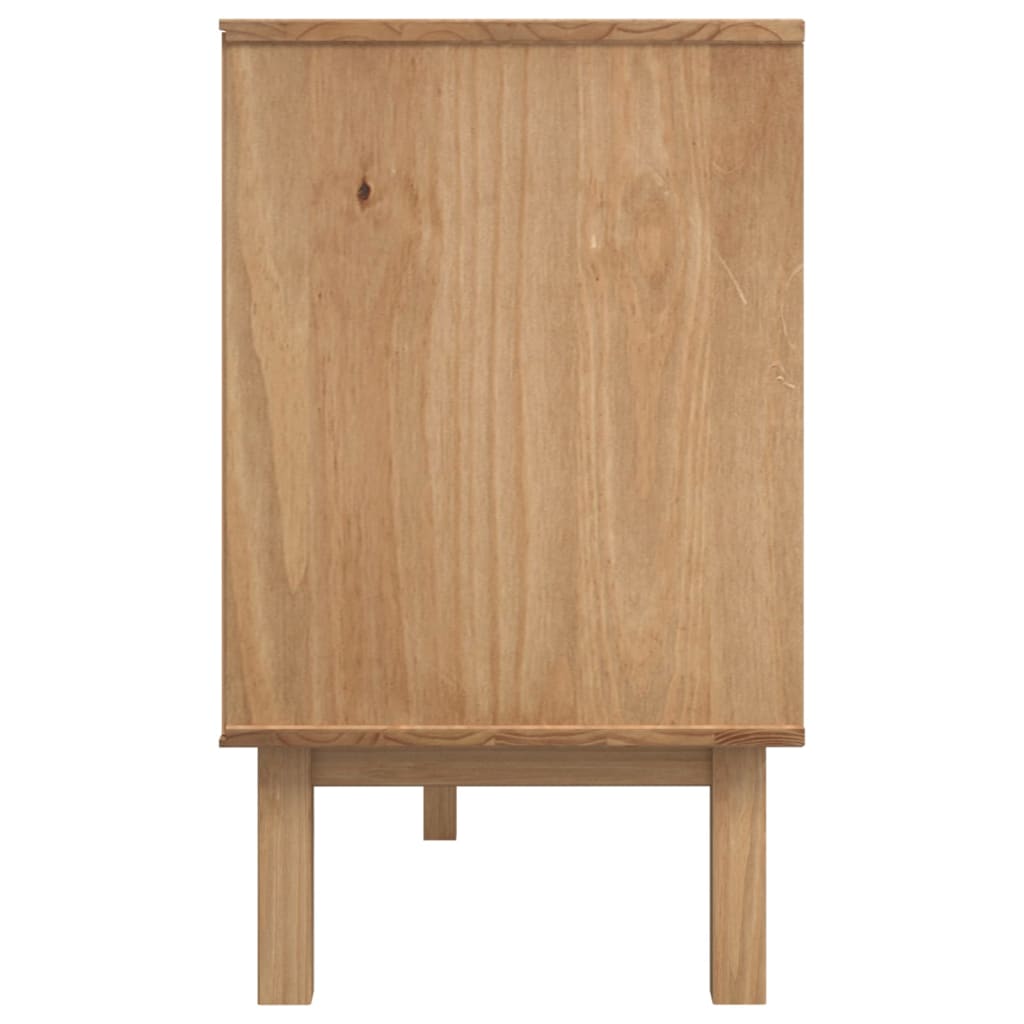 vidaXL Sideboard "OTTA" Brown and Grey 114x43x73,5 cm Solid Wood Pine
