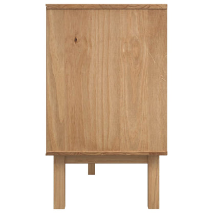 vidaXL Sideboard "OTTA" Brown and White 114x43x73,5 cm Solid Wood Pine