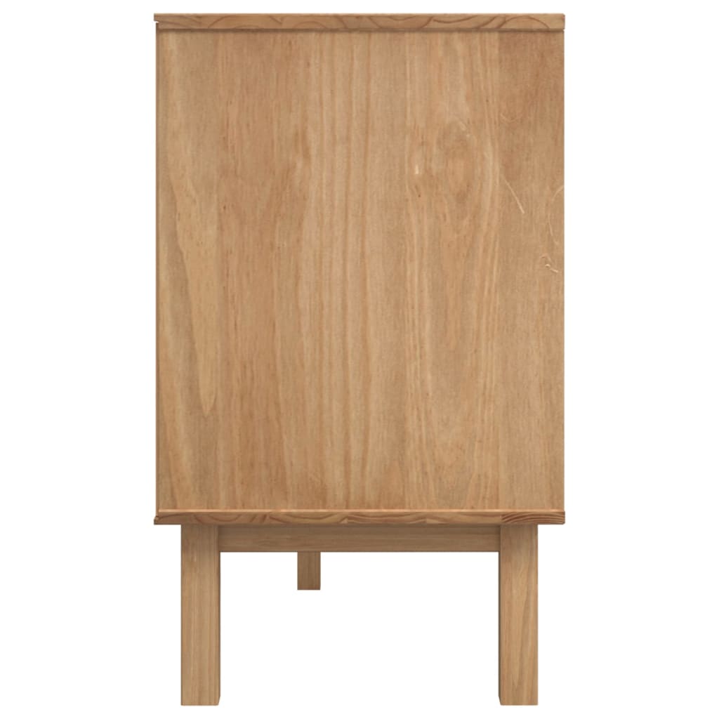 vidaXL Sideboard OTTA Brown and White 114x43x73.5 cm Solid Wood Pine