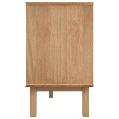 vidaXL Sideboard OTTA Brown and White 114x43x73.5 cm Solid Wood Pine