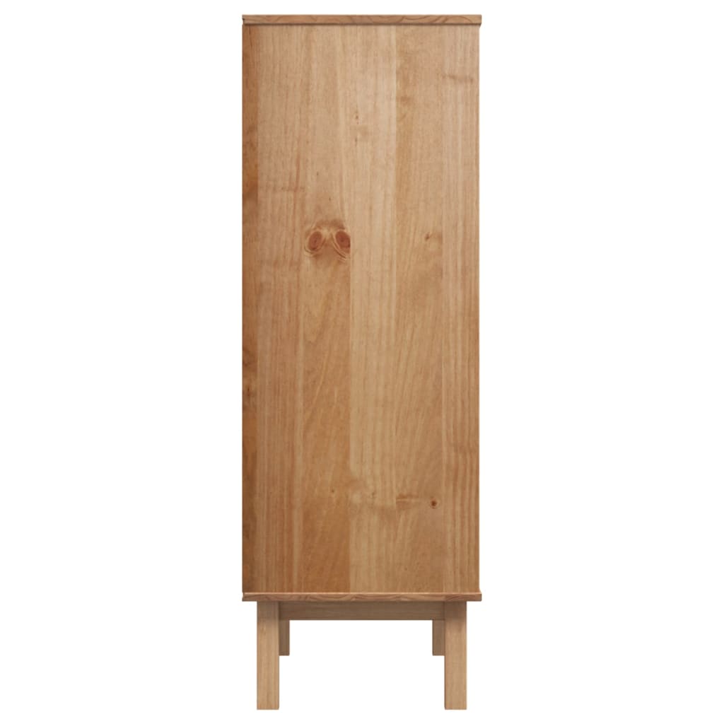 vidaXL Highboard "OTTA" Brown and Grey 85x43x125 cm Solid Wood Pine