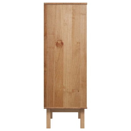 vidaXL Highboard "OTTA" Brown and Grey 85x43x125 cm Solid Wood Pine