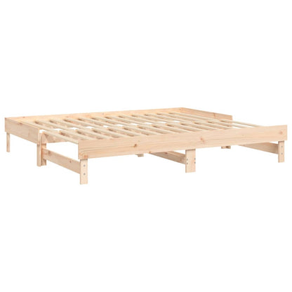 vidaXL Pull-out Day Bed without Mattress 2x(90x200) cm Solid Wood Pine