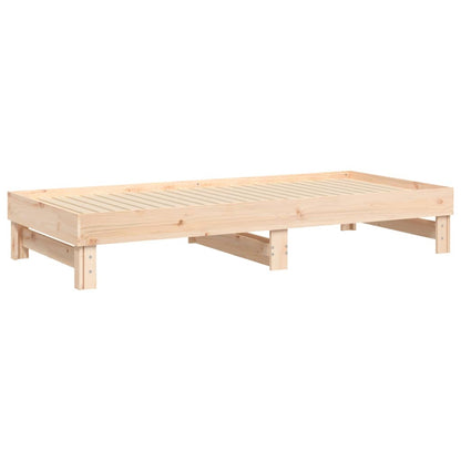 vidaXL Pull-out Day Bed without Mattress 2x(90x200) cm Solid Wood Pine