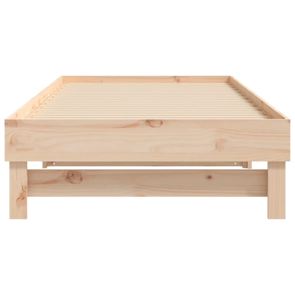 vidaXL Pull-out Day Bed without Mattress 2x(90x200) cm Solid Wood Pine