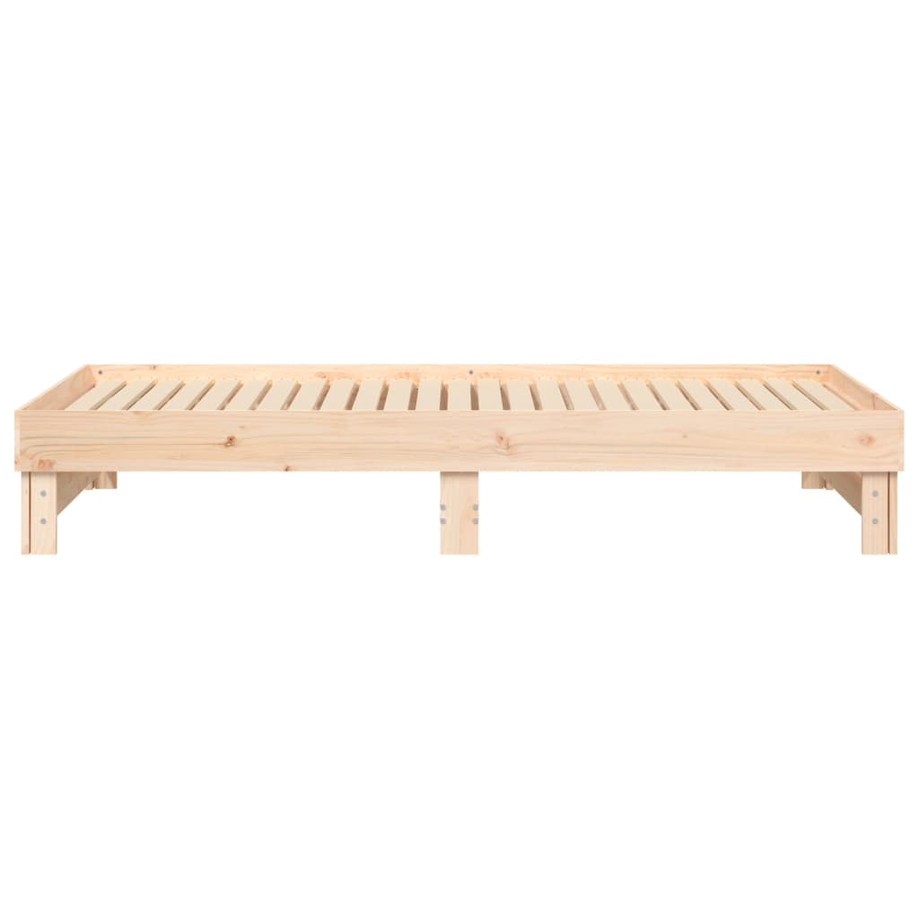 vidaXL Pull-out Day Bed without Mattress 2x(90x200) cm Solid Wood Pine